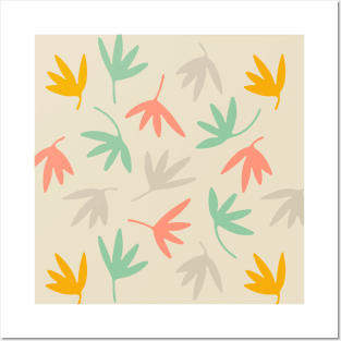 PETALS Boho Floral Botanical in Pastel Pink Green Yellow Gray - UnBlink Studio by Jackie Tahara Posters and Art